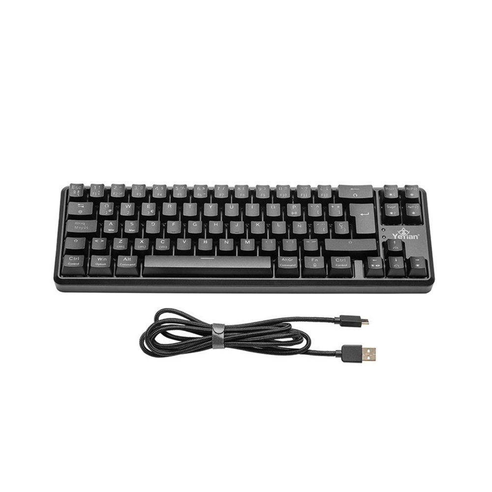 TECLADO GAMER YEYIAN YTM-28209R AKIL S3500 MECANIC SWITCH ROJO RGB/BT.