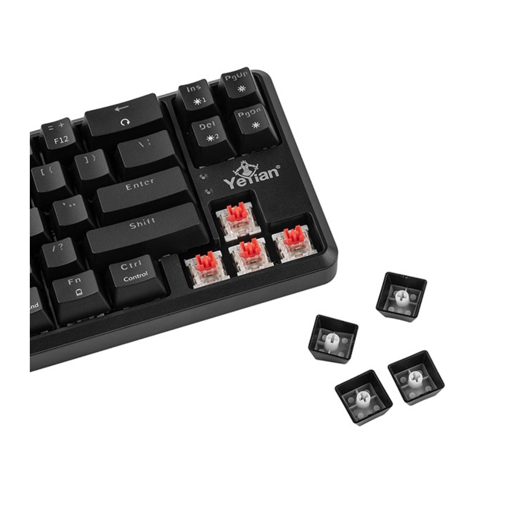 TECLADO GAMER YEYIAN YTM-28209R AKIL S3500 MECANIC SWITCH ROJO RGB/BT.
