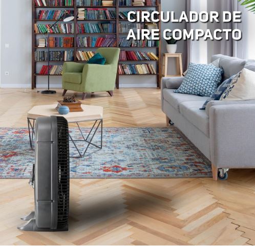Ventilador Taurus de Piso Cuadrado 3 Velocidades Negro 