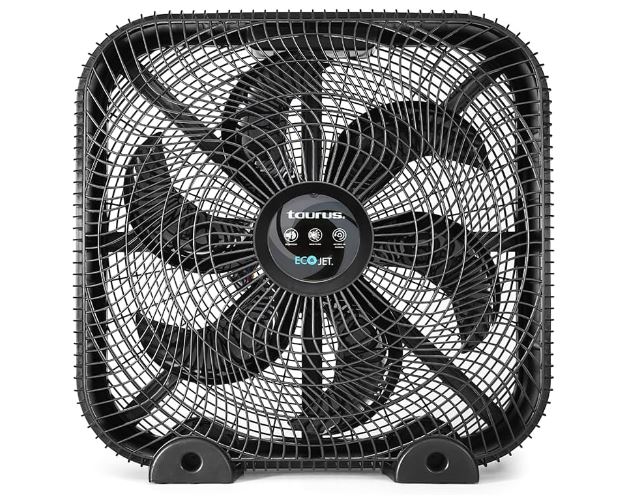 Ventilador Taurus de Piso Cuadrado 3 Velocidades Negro 