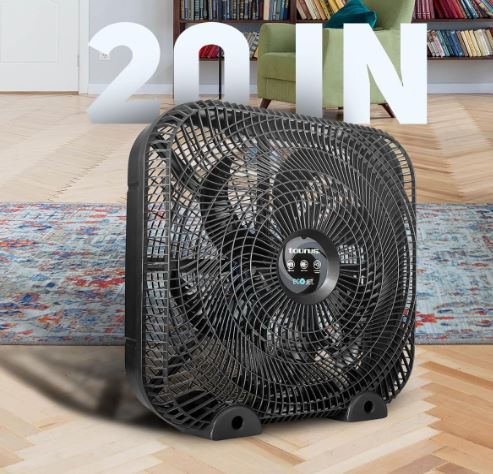 Ventilador Taurus de Piso Cuadrado 3 Velocidades Negro 