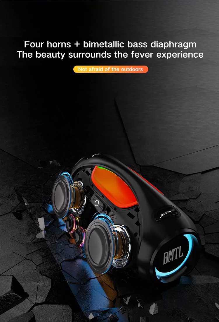 XDOBO Bocina Bluetooth Portátil Boom 100W con Luz RGB IPX6