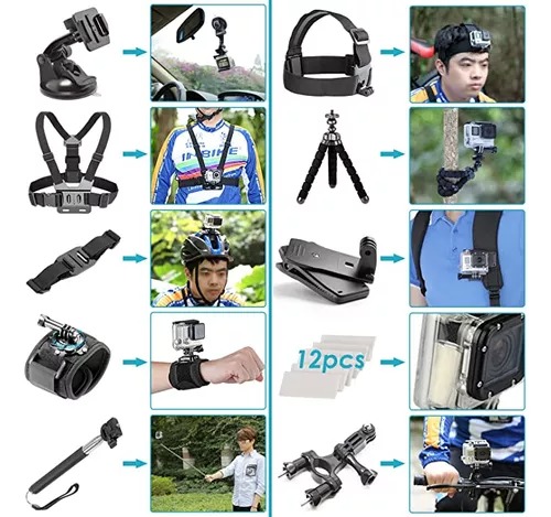 Kit De Accesorios 50 En 1 Para Gopro8 Hero 9/8/7/6/5/4