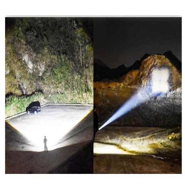 Linterna portátil luz fuerte lampara táctica recargable Zoom iluminación exterior LED negro usb