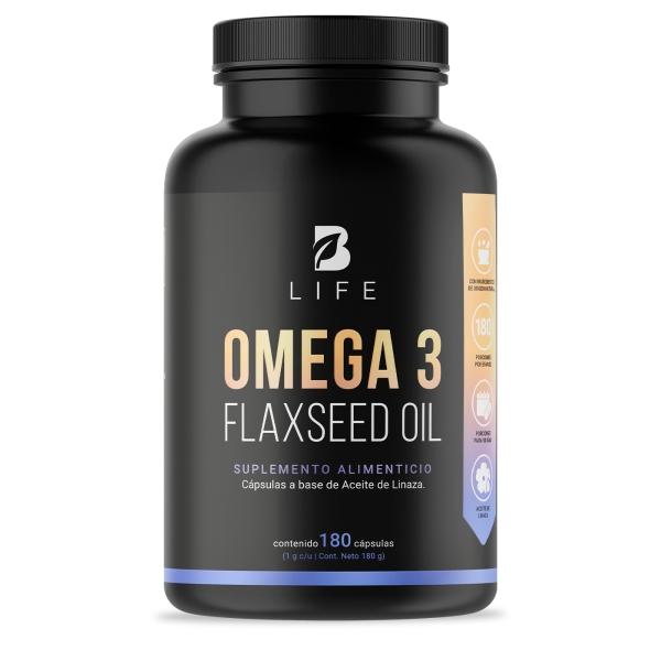 Omega 3 Aceite De Linaza 180 Cápsulas. B Life