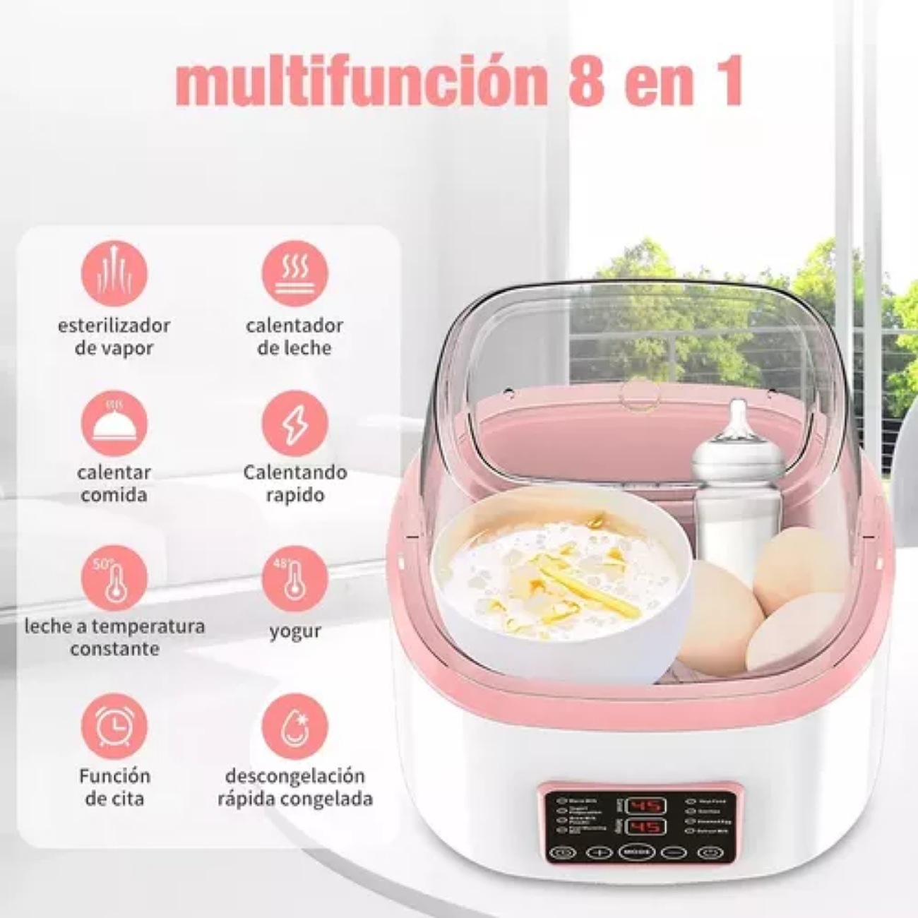 Calentador Esterilizador Biberones Gran Capacidad Portátil