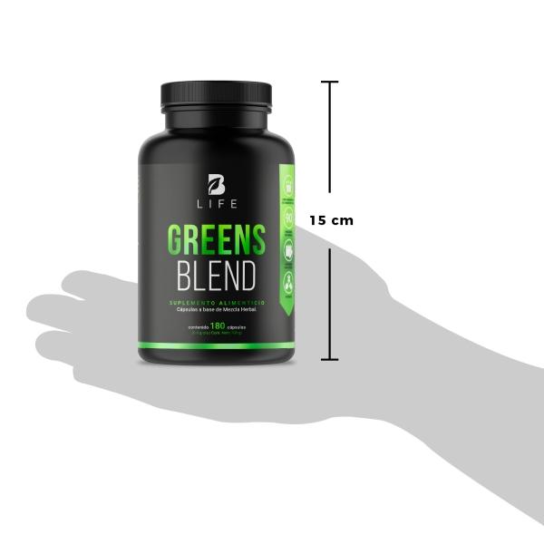 Greens Blend 180 Caps Espirulina Moringa Weathgrass B Life