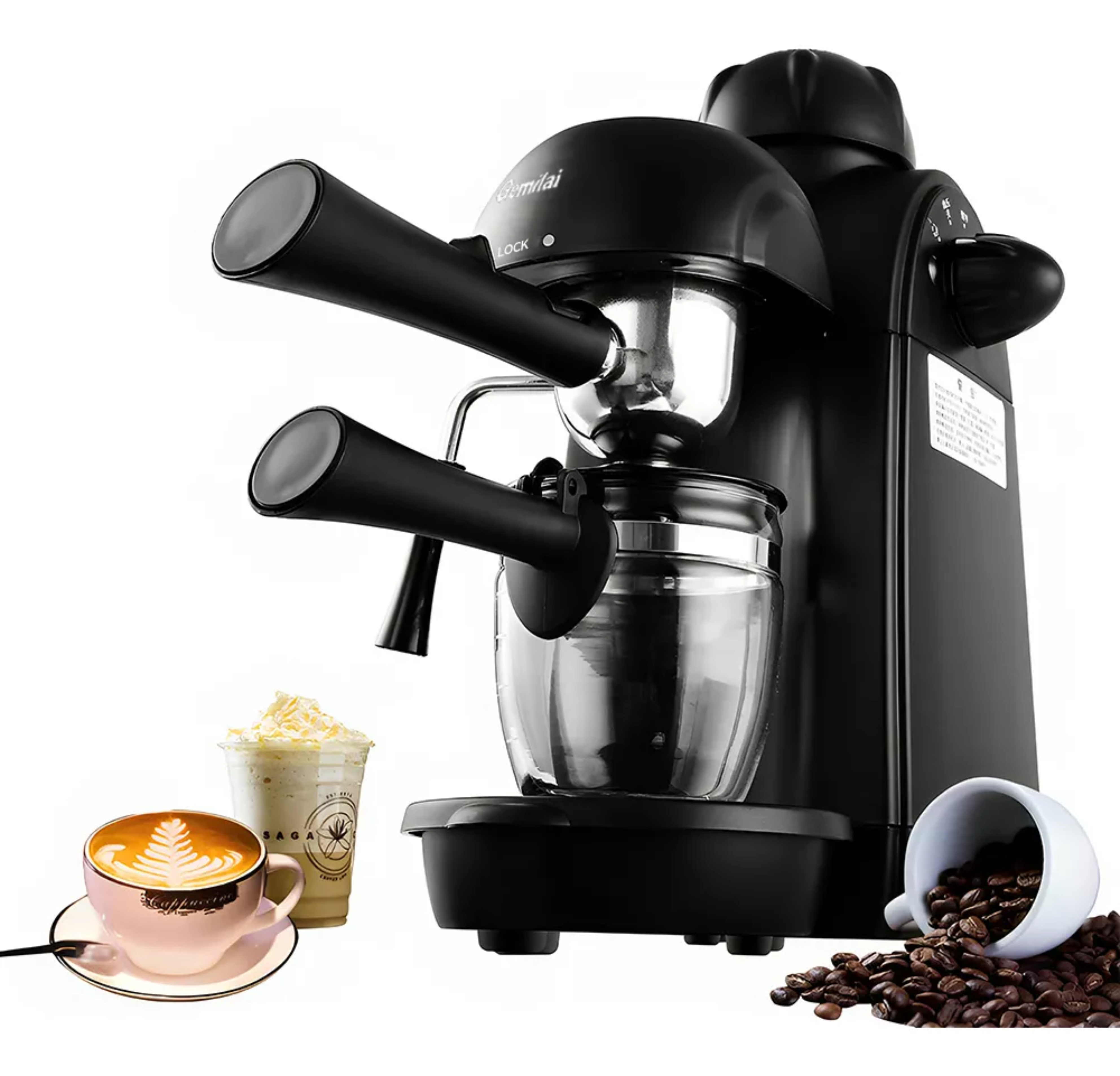 Gemilai Crm2008 Color Negro 120V Espresso.