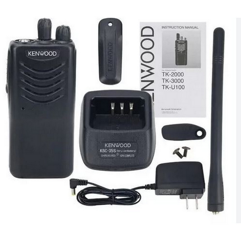 Kenwood Tk-3000 Radio UHF 16 Canales 4 Watts Ip54 Con Auricular Acustico.