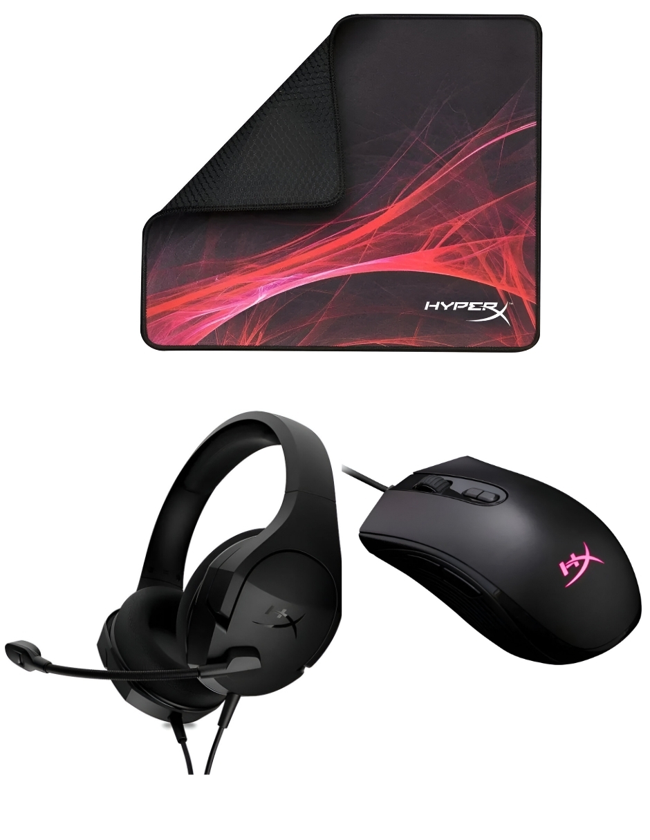 HYPERX BUNDLE 3 EN 1 (AUDIFONOS, MOUSE, MOUSE PAD).