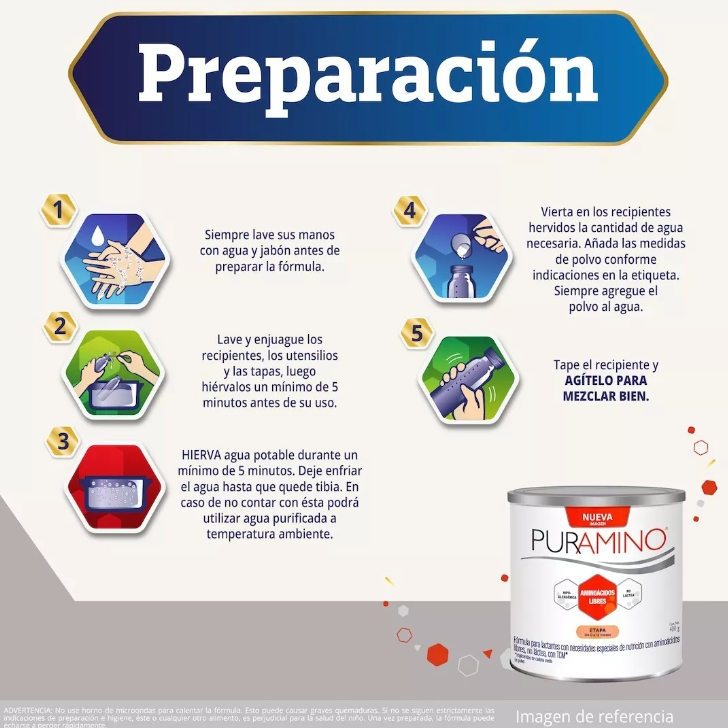 Fórmula Infantil Enfamil Puramino 0-12 Meses Lata De 400 G.