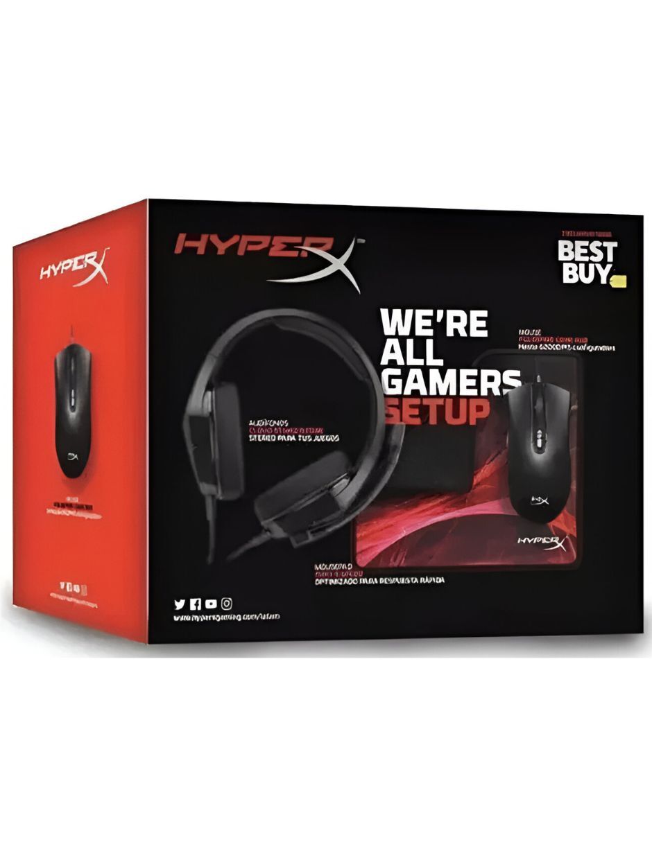 HYPERX BUNDLE 3 EN 1 (AUDIFONOS, MOUSE, MOUSE PAD).