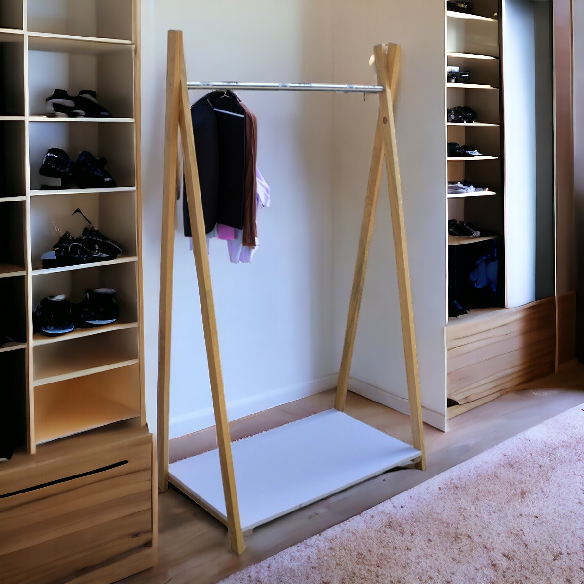 Estante triangular para ropa  multifuncional 