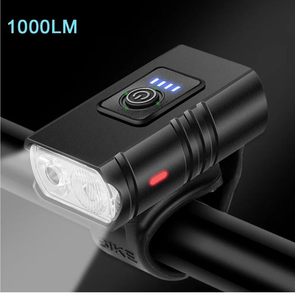 Luz bicicleta USB recargable luces LED bicicleta 6 modos linterna faro lámpara delantera.