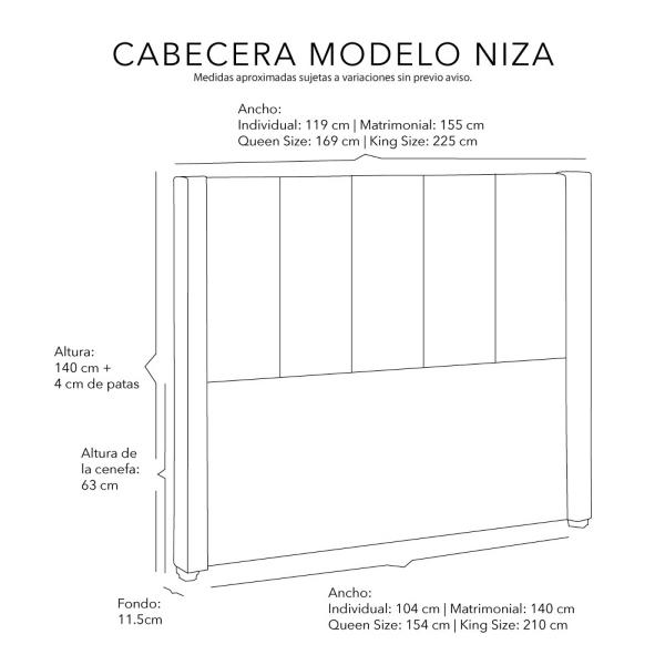 Cabecera Matrimonial Dicasa Nizza Chocolate