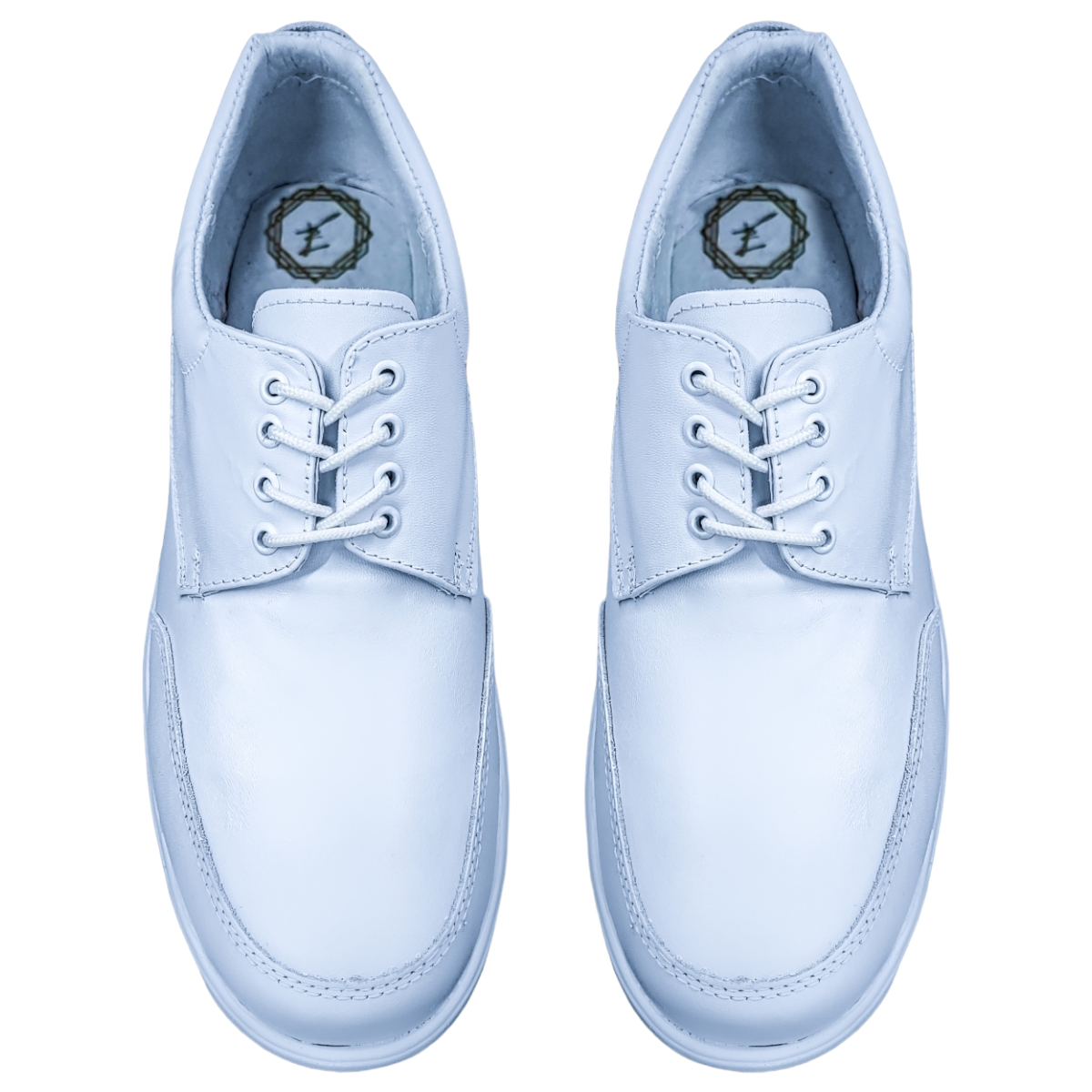Zapatos de Enfermeria para Hombre en Piel Blanco Ideal para Clinicas y Hoteles