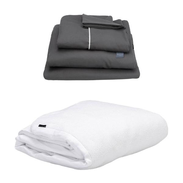 Protector King Size Dicasa Cloud con Sabanas Royal Gris Oxford