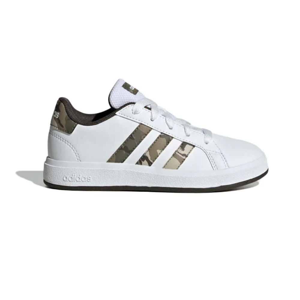 Tenis Casual Adidas Grand Court 2.0 K Blanco De Niños IF3669.