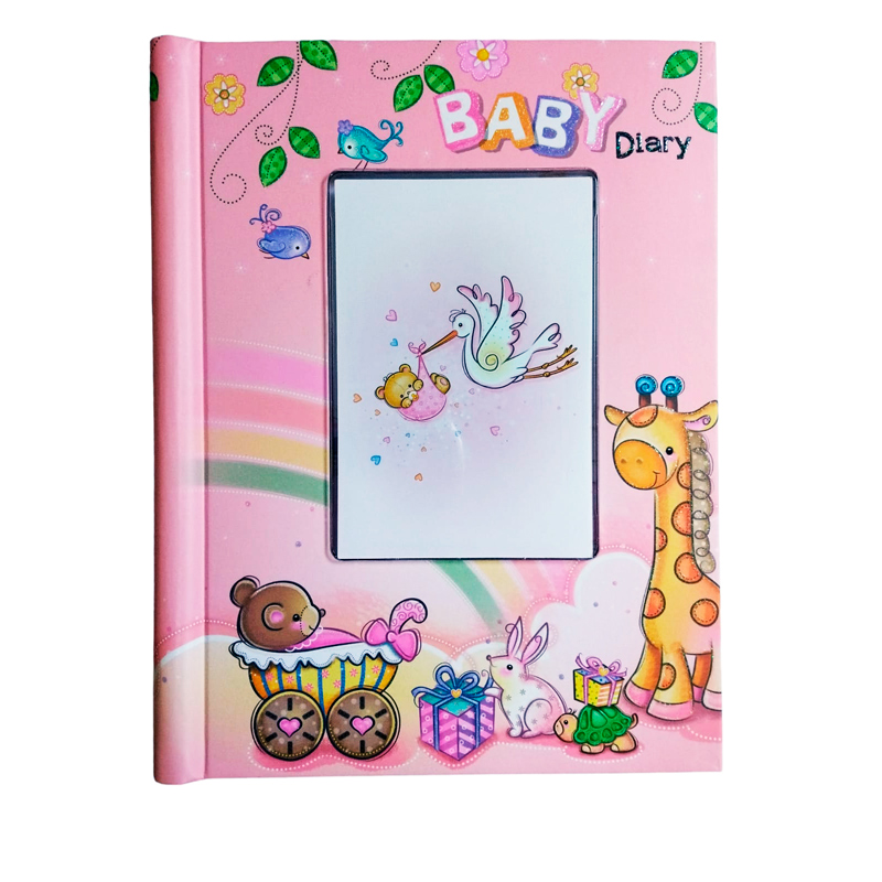Álbum Y Diario Para Bebe, Recuerdo Baby shower regalo Rosa.