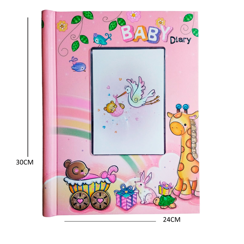 Álbum Y Diario Para Bebe, Recuerdo Baby shower regalo Rosa.