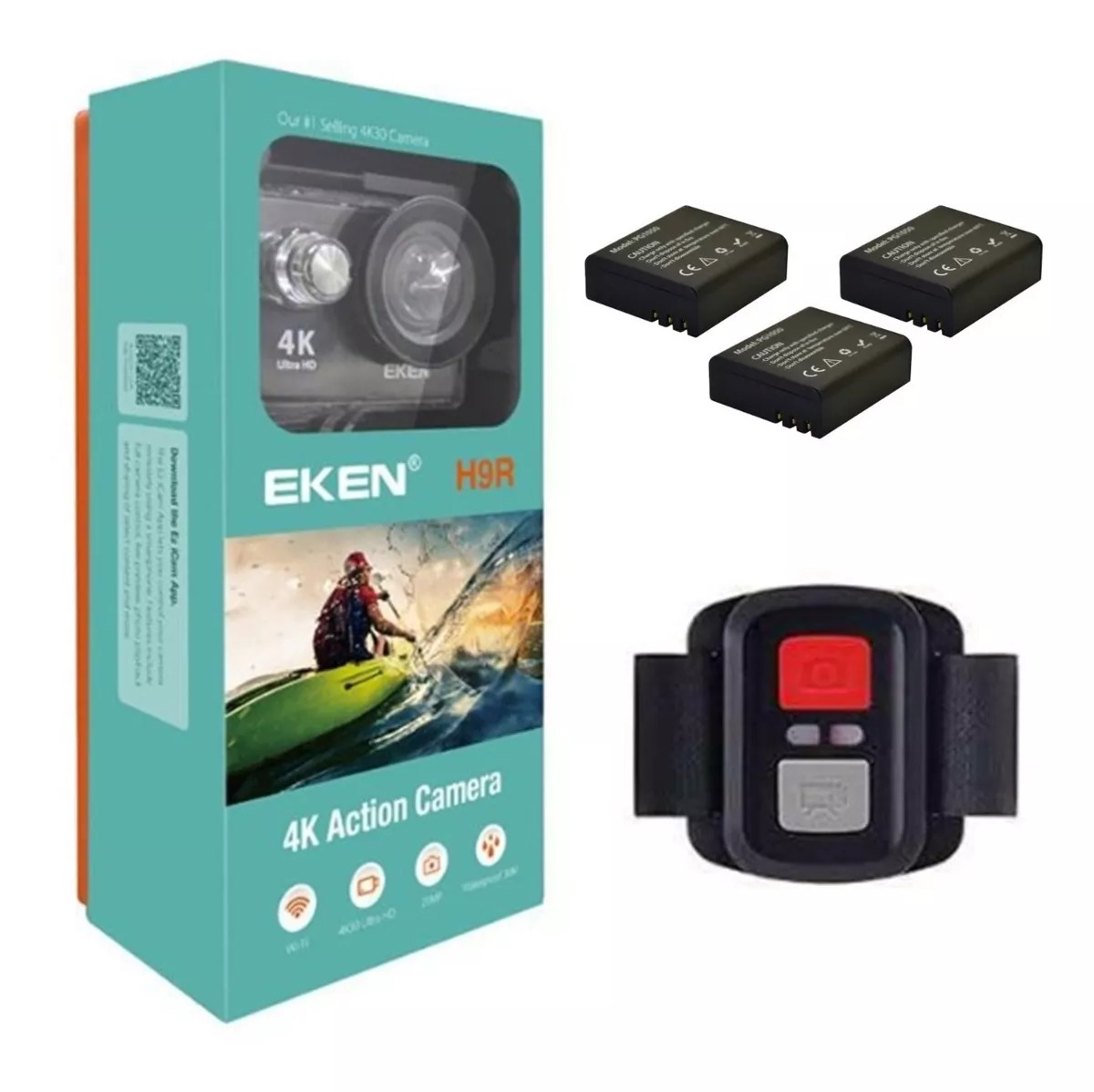 Camara Deportiva de Acción Eken H9R con 3 Baterías de Regalo Original