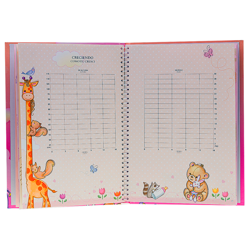 Álbum Y Diario Para Bebe, Recuerdo Baby shower regalo Rosa.