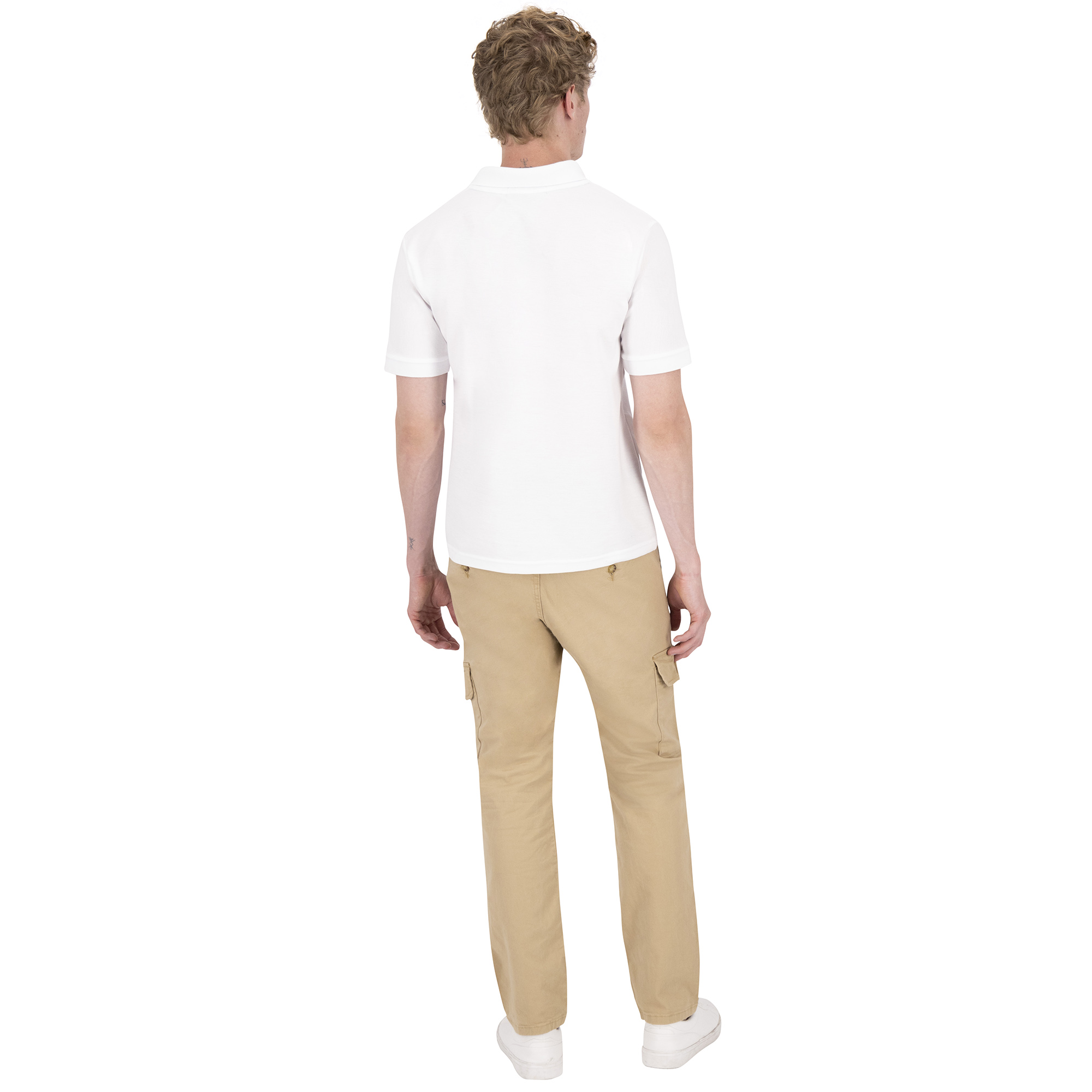 Pantalon Estilo Chino Cargo Premium de Gabardina Caqui Holstone Hombre.