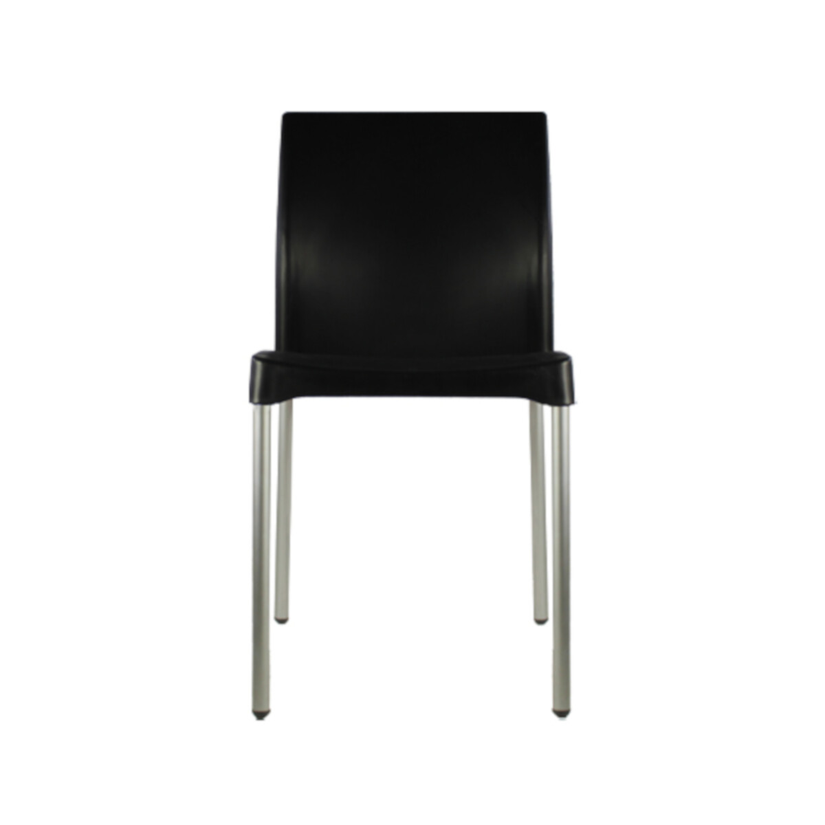 SET DE 2 SILLAS DE PLASTICO PARA INTERIOR O EXTERIOR MODELO VIVANTI COLOR NEGRO.