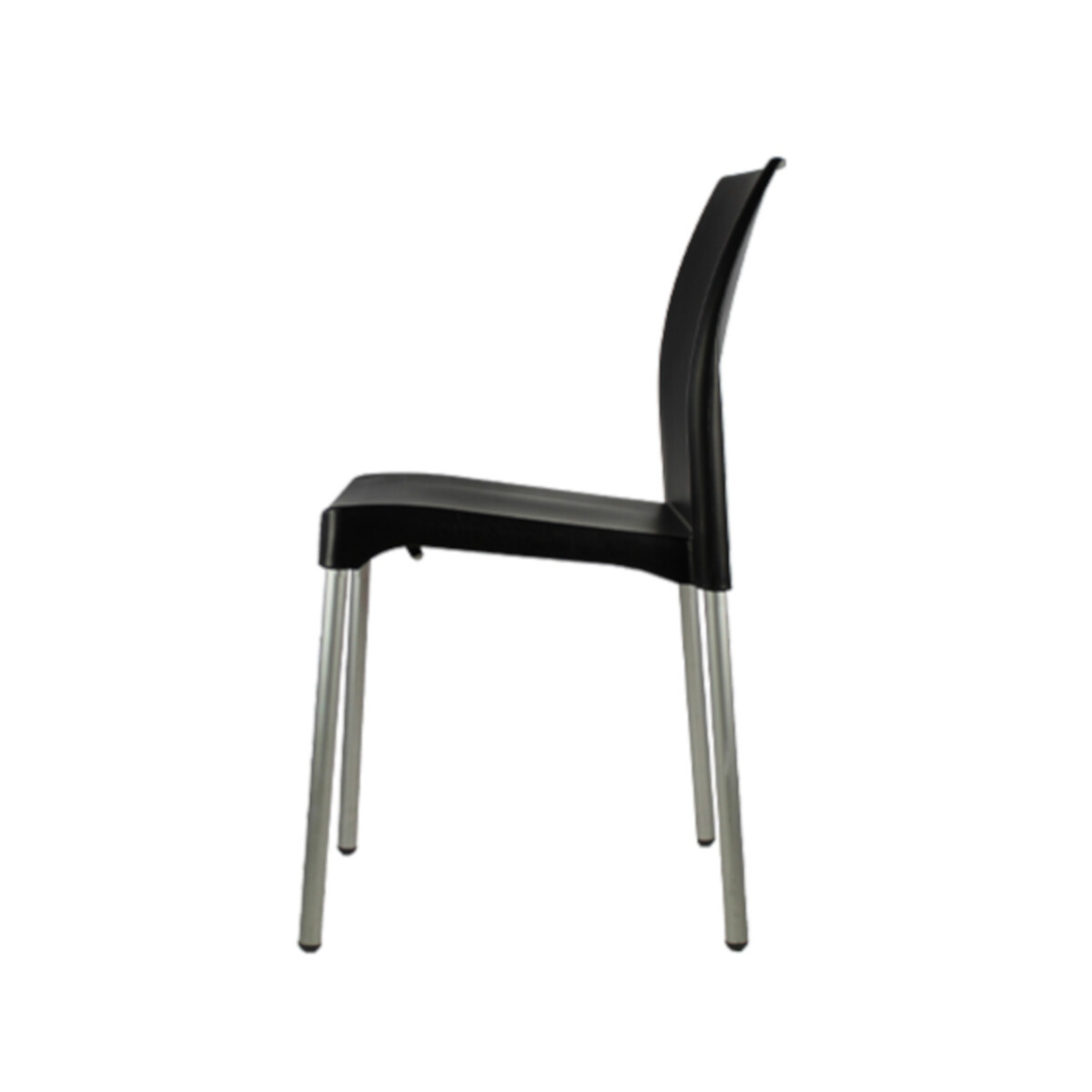 SET DE 2 SILLAS DE PLASTICO PARA INTERIOR O EXTERIOR MODELO VIVANTI COLOR NEGRO.