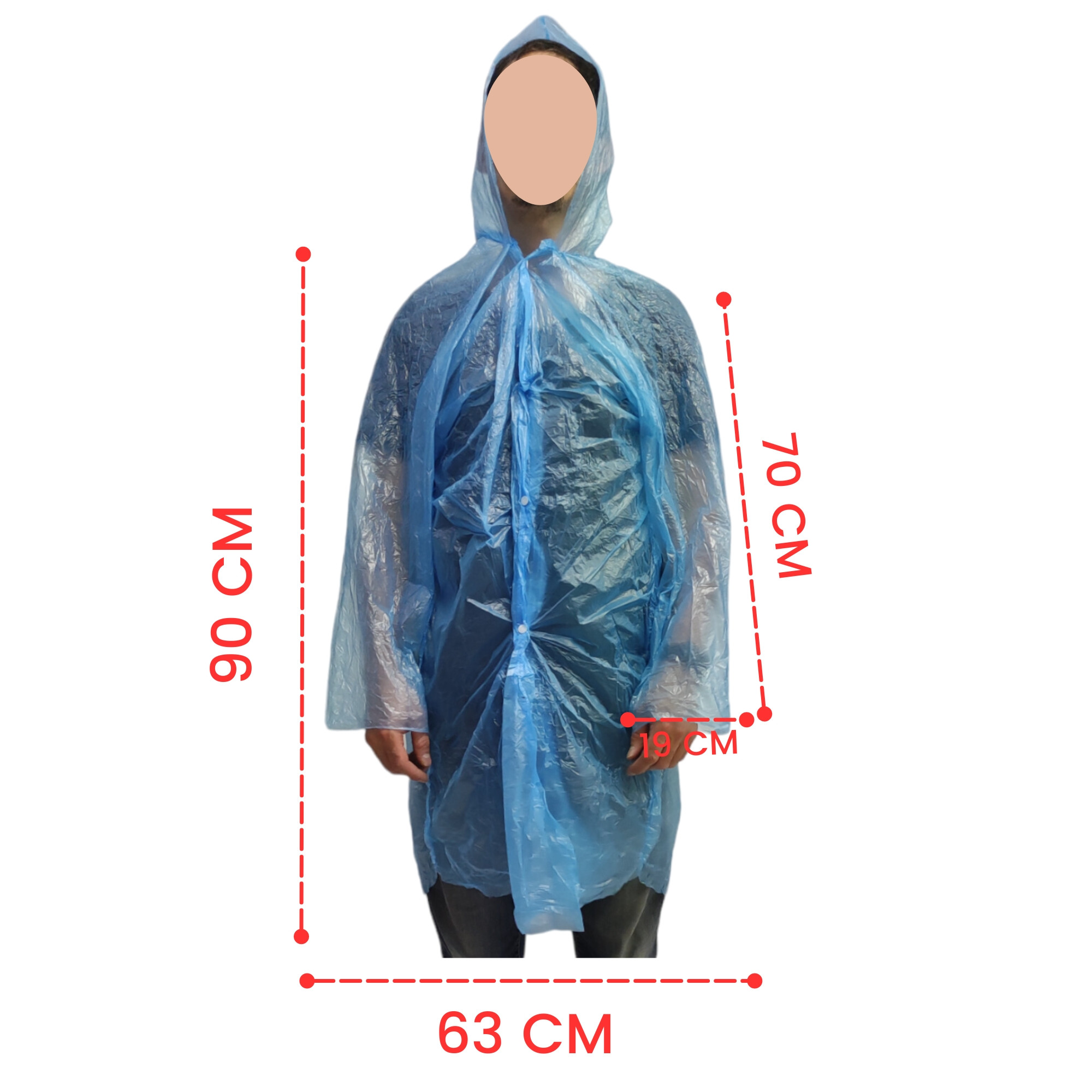 Capa Impermeable 10 pz Economico y Sencillo para Lluvia Portatil - Multicolor .