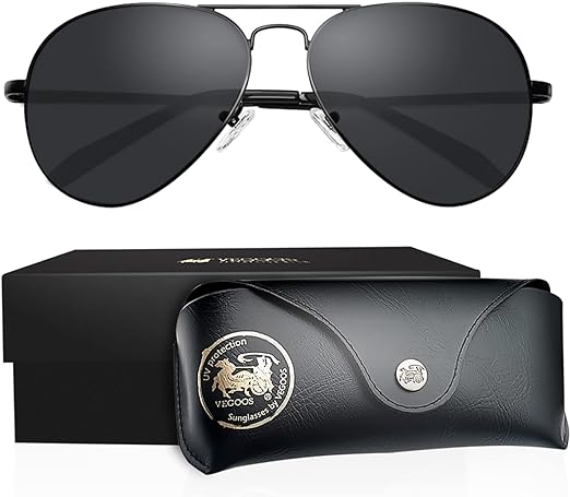 a Lentes De Sol Hombre Mujer Aviador PRO Polarizados VEGOOS Gafas Unisex Para Caballero Dama 100% Protección UV 400 Vintage.