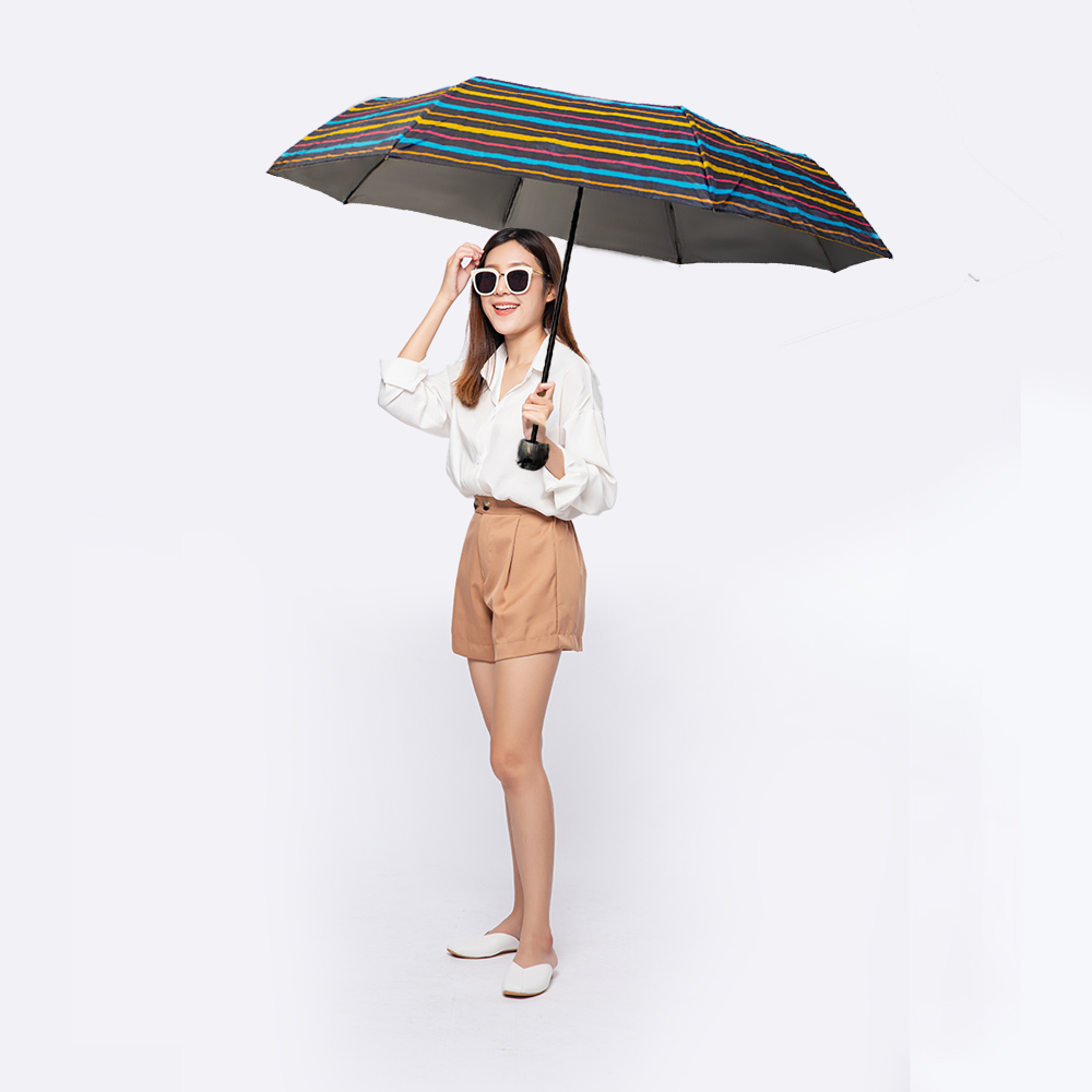 Paraguas Unisex Premium Reforzado 8 varillas Resistente a Vientos y Lluvias Fuertes, Mango Ergonómico y automático con funda incluida, Fácil de Transportar