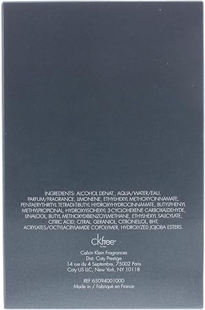 A  Eau de Toilette Calvin Klein Free Spray, 100 ml.