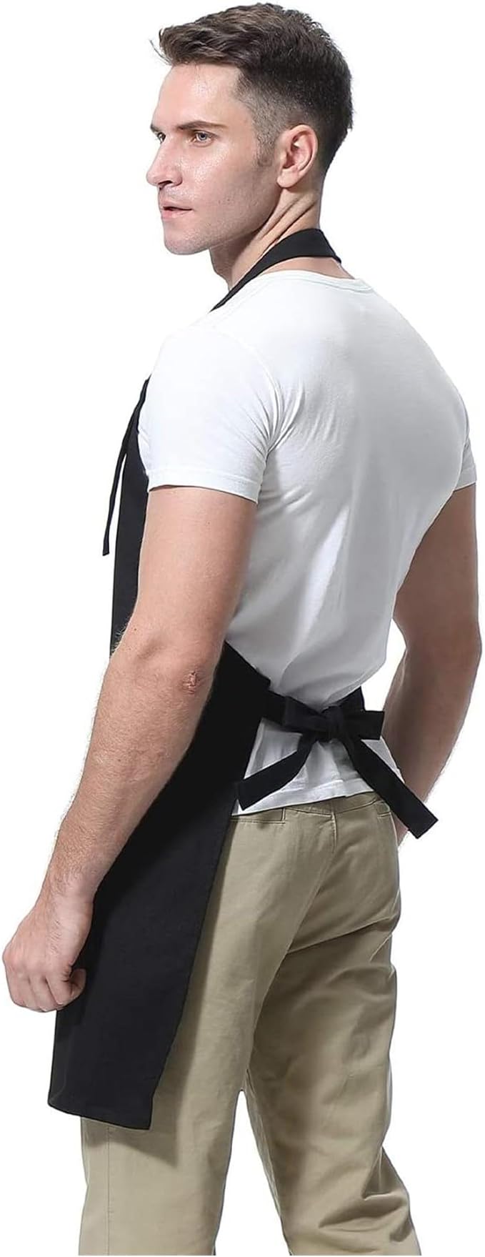 A Delantales de Cocina para Hombres con 3 bolsillos Ajustable Delantales de Cocina .