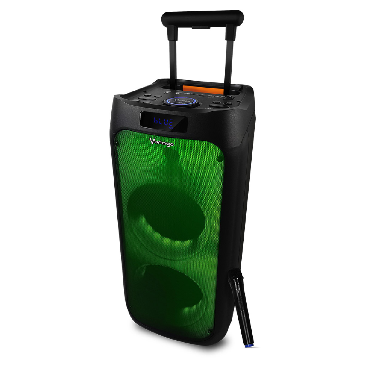 BAFLE VORAGO KSP-550 2X8 RGB BLUETOOTH RECARGABLE 1 MIC INA.
