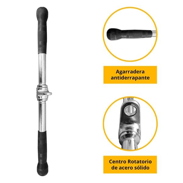 Maneral Agarre Tayga Barra Recta 56 cm para Aparato de polea