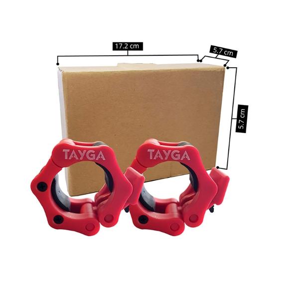 Tayga par de seguros plástico para barra olímpica de collar