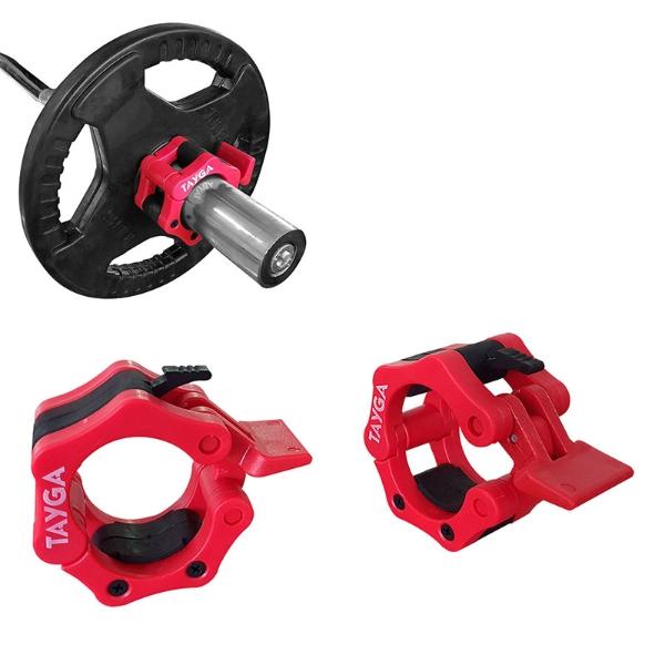 Tayga par de seguros plástico para barra olímpica de collar