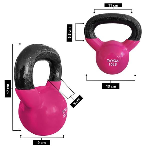 Tayga pesa Rusa fitness kettlebell 10 lb cubierta de vinil