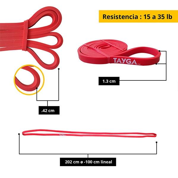 Tayga liga resistencia fitness larga pull ups 1.3x208 cm