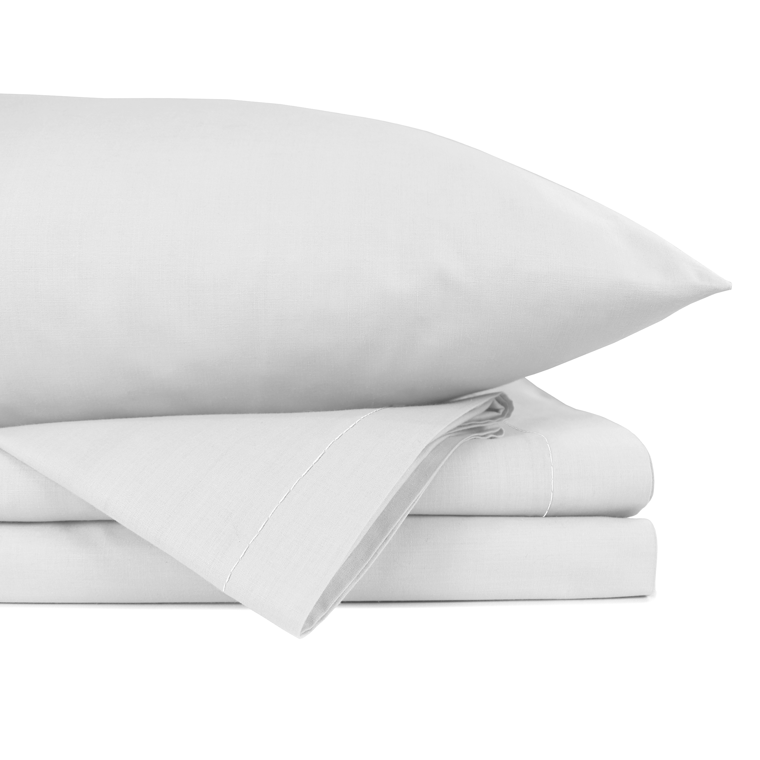 Juego De Sábanas Algodón Queen Size Color Blanco 4 Pzas Transpirable