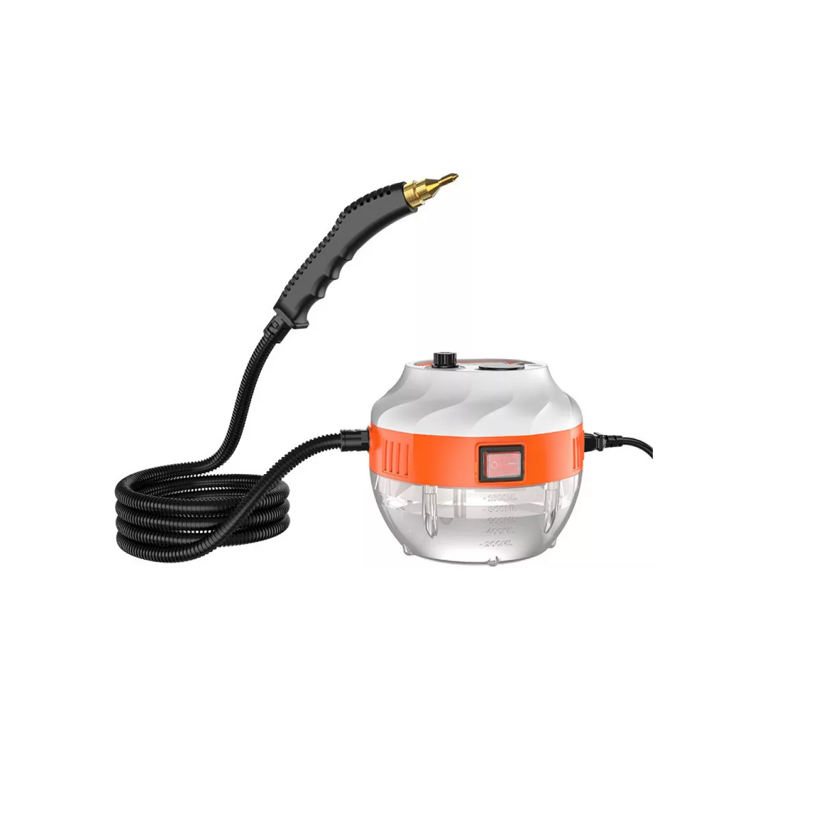 Limpiador A Vapor De Alta Temperatura Y Alta Presión De 2800 Redondo Transparente/naranja.