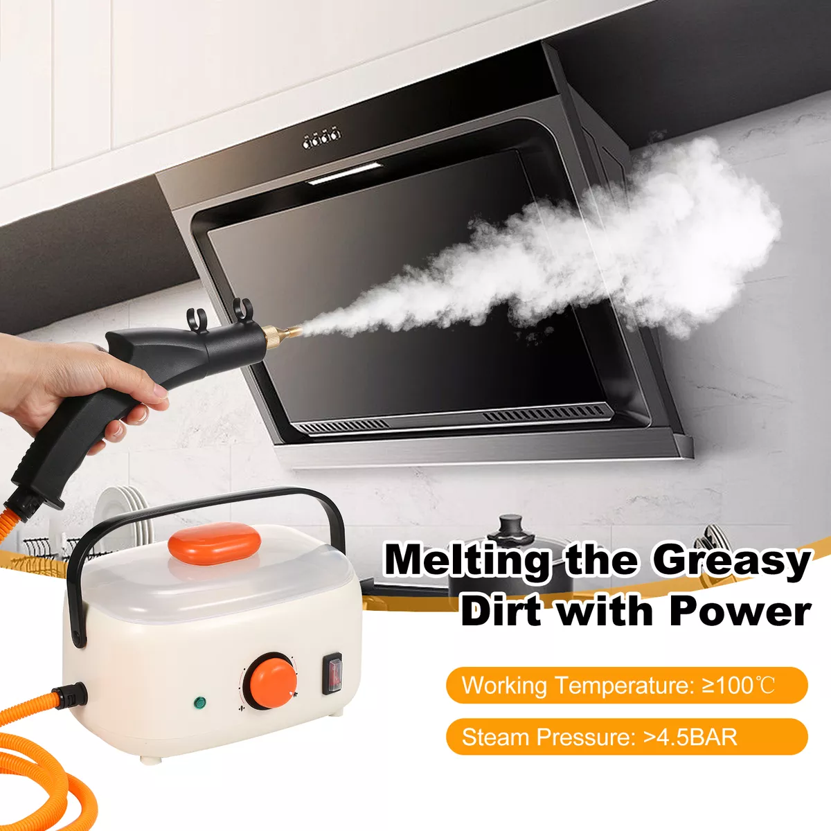 Limpiador De Vapor Presurizado De Alta Temperatura Naranja