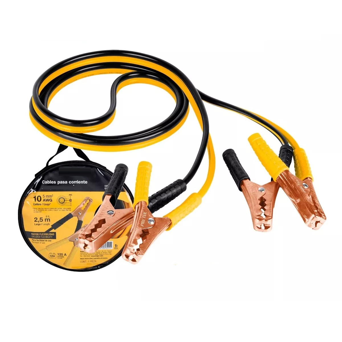 Juego De Cables Para Pasar Corriente  Amarillo/Negro