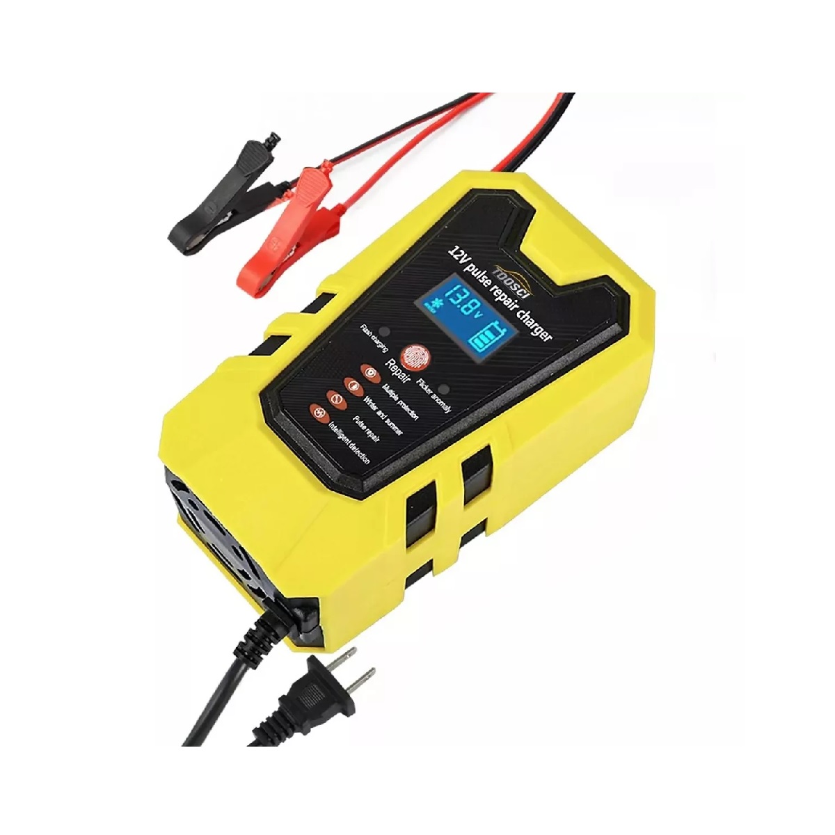 Cargador Inteligente De 12v Para Batería De Auto/motocicleta Amarilla/Negro 