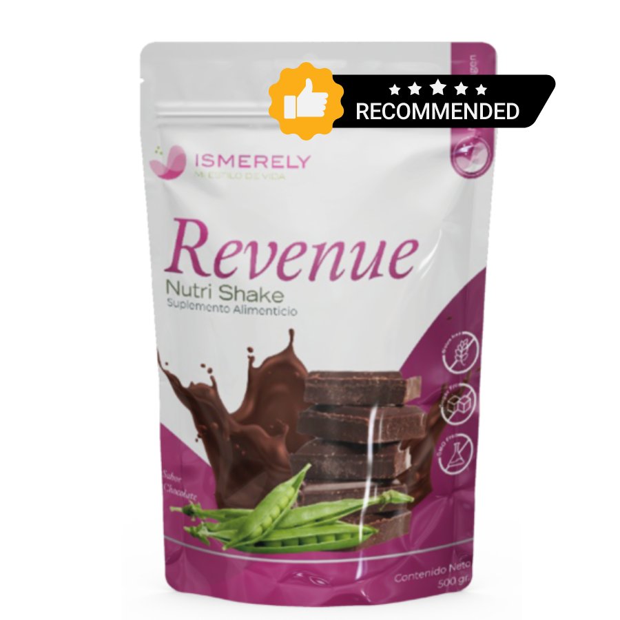 Proteina vegana Revenue a base de Chicharo, L-Glutatión, L-Taurina, Colágeno y Acido Hialurónico..