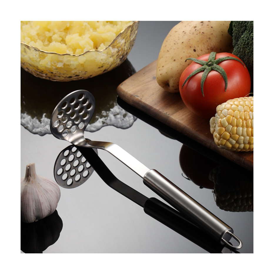 Machacador Aplastador Trituradora Pisa Puré Papas Acero Inox.