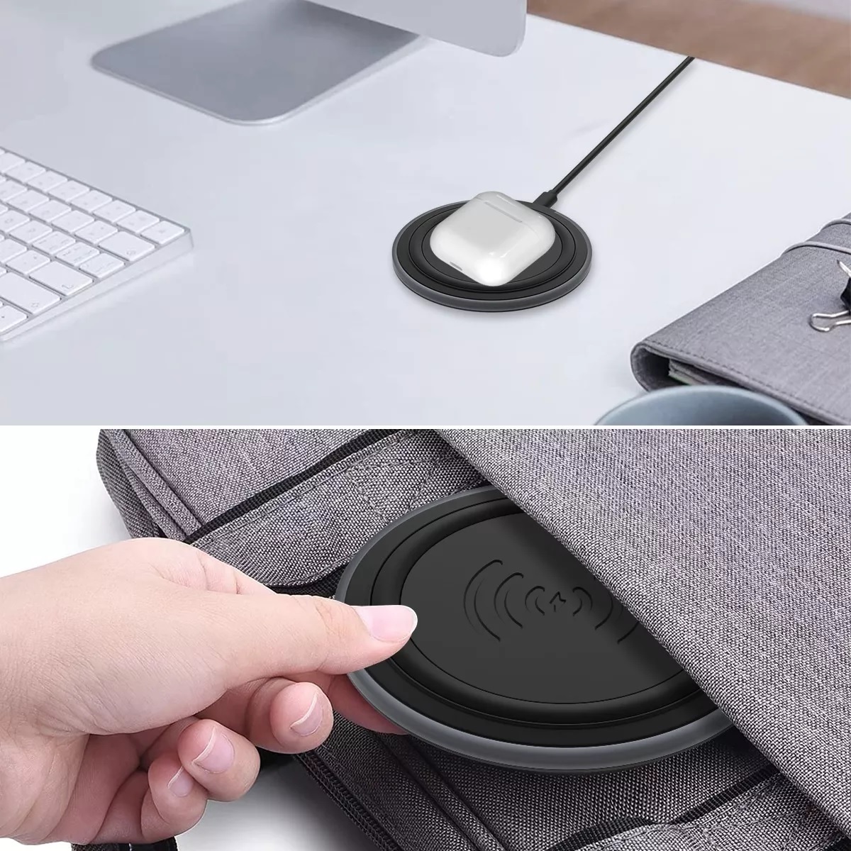 Cargador Inalámbrico Móvil De Carga Rápida Qi Universal 15w