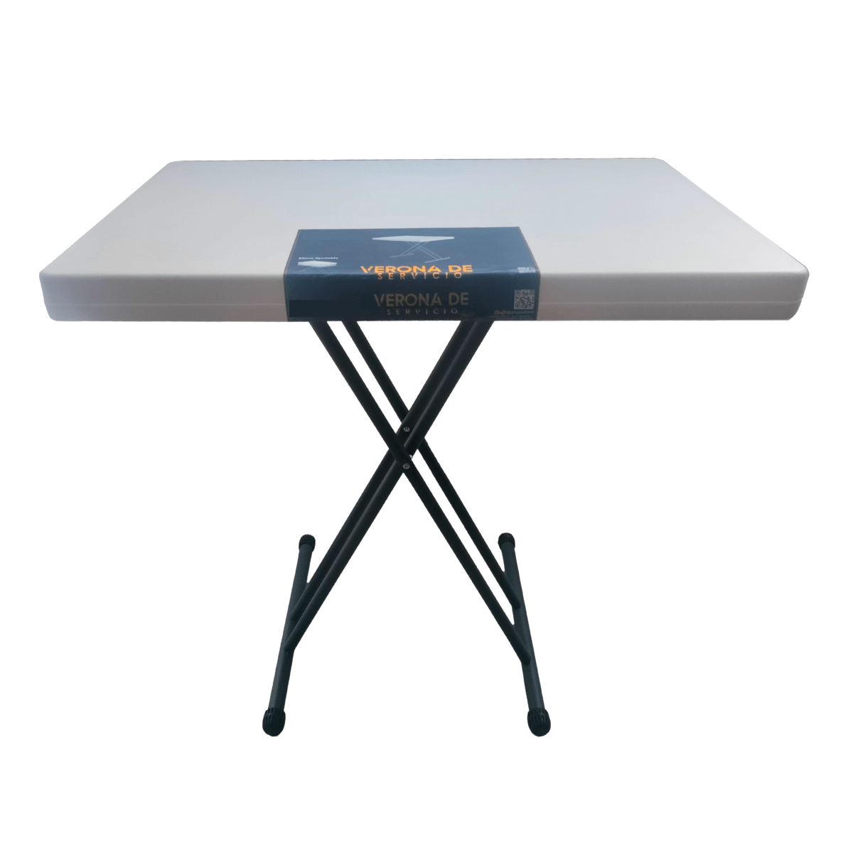 Mesa de Servicio Plegable Verona: duradera, portátil, altura ajustable 75 X 50 Cm..