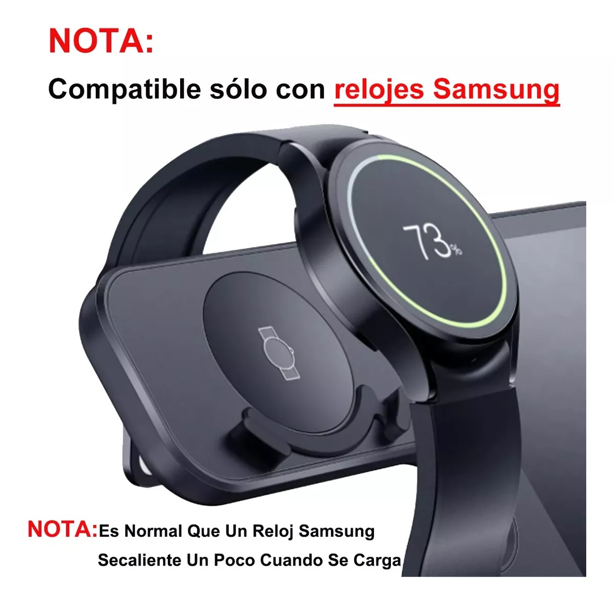 Cargador Inalámbrico 3 En 1 Para Samsung iPhone AirPods Negro .